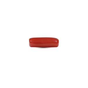 Handcrafted 5.5 Carat Synthetic Red Coral Oval Cabochon Loose Gemstone for Fine Jewelry - Product Image 3
