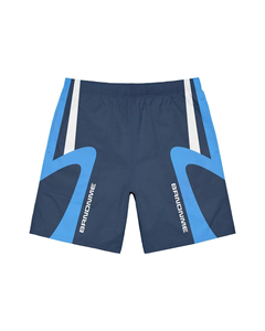 Unisex Blue Yellow Color Blocking 2 1 Lightweight Tracksuit Full Sleeve Half-<b>Zip</b> Sporty <b>Shorts</b> Quick Dry Regular Fit Spring - Product Image 5