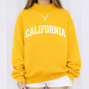 Sweat-shirt oversize à col montant pour femme en polyester/coton, design hiver, logo personnalisé, coupe décontractée, qualité supérieure, streetwear - Product Image 1