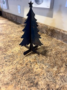 Vintage Style Metal Christmas <b>Tree</b> Sculpture Suitable for Cozy Home Decoration and Seasonal Display Handcrafted From India - Product Image 6