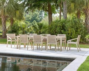 Sillón de Comedor de Madera de Teca Sólida de Primera Calidad con Tejido de Ratán Natural – Muebles Escandinavos Contemporáneos para Proyectos de Mobiliario - Product Image 2