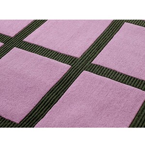 Tapis en laine sculpté en 3D au prix d'usine |   Tapis géométrique à grille carrée multi-niveaux |   Décoration d'intérieur sur mesure en gros - Product Image 4