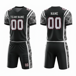 Conjunto Personalizable de Camiseta y Pantalones Cortos de Fútbol Americano con Posición para Logotipo Frontal - Product Image 1