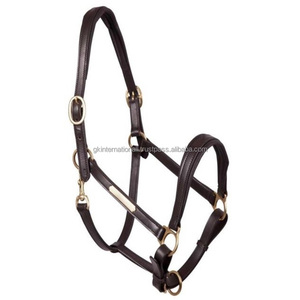 Licol équestre en cuir de cheval anatomique en cuir de haute qualité avec coutures fantaisie et rembourrage licol de course de chevaux - Product Image 4