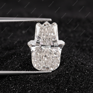 เพชร GIA IGI รับรองคุณภาพ ผลิตด้วยวิธี CVD HPHT ระดับความสะอาด VVS สี D E น้ำหนัก 1 กะรัต รูปทรงมือฮัมซา เพชรเม็ดเดี่ยว เพชรเลี้ยงในห้องปฏิบัติการ - Product Image 3