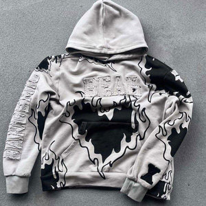 Nouvelle Arrivée – Sweat à Capuche Zippé Streetwear Hiver 100% Coton Coupe Classique Imprimé Épaules Tombantes Respirant Séchage Rapide Anti-Plis - Product Image 1