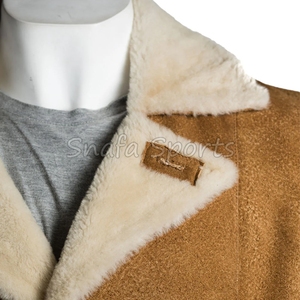 Men's Sheepskin Leather <b>Shearling</b> <b>Bomber</b> <b>Jacket</b> 2026 New Style Collar Fur With Warm Filling Leather <b>Jackets</b> - Product Image 3