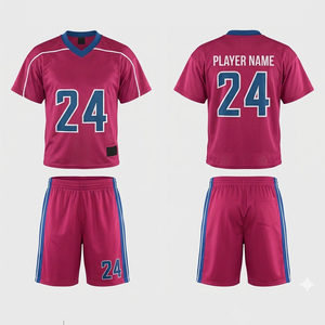 Tenue de sport à séchage rapide, faible MOQ, uniforme de lacrosse, design personnalisé, prix compétitif, ensemble maillot et short de lacrosse - Product Image 1
