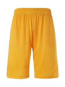 Men's Quick Dry Elastic Waist Bermuda Shorts Solid Color Casual Sport Pants with Side Pockets and Reflective <b>Strips</b> - Product Image 3