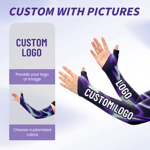 Manchons de cyclisme unisexes personnalisables en polyester et élasthanne avec impression par sublimation, protection anti-UV, pour sports de plein air et protection solaire pour adultes - Product Image 3