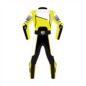 Traje de Motociclismo Personalizado para Hombre, de Cuero Vacuno/Canguro, Mono de Una Pieza, Traje de Piloto, OEM, con Protección CE Nivel 2 - Product Image 2