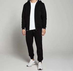 Ensemble survêtement homme en molleton épais et écologique avec capuche à cordon et pantalon de jogging – Vente en gros - Product Image 3