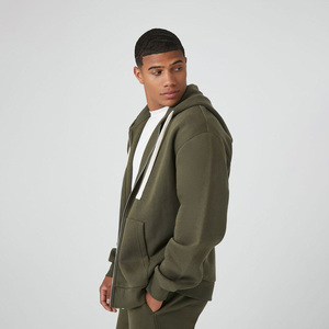 เสื้อฮู้ดดี้ซิปผู้ชายทรงโอเวอร์ไซส์ รุ่นปี 2026 ดีไซน์เรียบง่าย สวมใส่สบาย ผลิตจากผ้าฝ้ายฟลีซเนื้อนุ่ม ซิปยาวเต็มตัว ทรงหลวมใส่สบายสำหรับผู้ชาย - Product Image 3