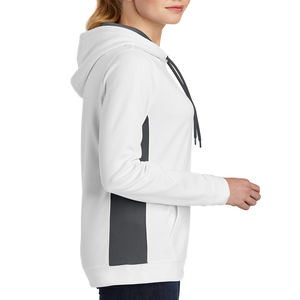 <span class=keywords><strong>Sudadera</strong></span> <span class=keywords><strong>con</strong></span> Capucha Blanca Personalizada para Mujer <span class=keywords><strong>con</strong></span> Detalles Grises, Manga Larga, Forro Polar, Transpirable, Corte Regular, para Otoño - Product Image 6
