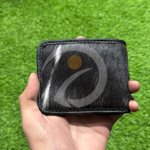 Cartera de Cuero Vacuno de Primera Calidad, Hecha a Mano, Organizador de Bolsillo para Hombre con Detalles de Pelo Natural - Product Image 3