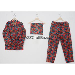 Vêtements de détente pour femmes de haute qualité en coton 100% pur, vente en gros, fabrication directe, ensembles de pyjamas, vêtements de nuit pour hommes - Product Image 1