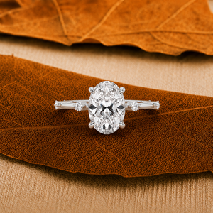 1.50CT Oval Cut Lab Grown Diamond Engagement <b>Ring</b> 14K Solid Yellow Gold IGI Certified Luxury Bridal <b>Wedding</b> Jewelry by LuxeShine - Product Image 3