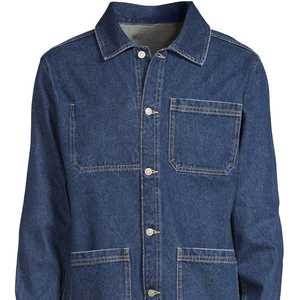 Stylish men denim jacket oversized retro casual wear warm street fashion distressed <b>rugged</b> fit outerwear genuine - Product Image 2