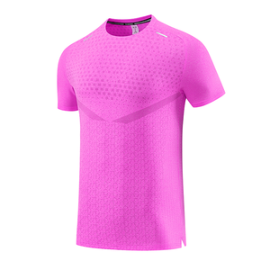 Chemise respirante légère à séchage rapide pour l'été, chemises de sport personnalisées, chemises de course pour hommes, vêtements de fitness anti-transpiration - Product Image 5