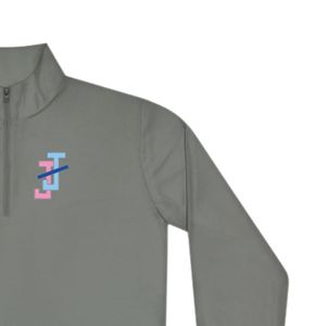 Sweat-shirt unisexe gris à col zippé, manches longues, en polaire douce, décontracté, pour l'extérieur, vêtement de mode et de travail - Product Image 5