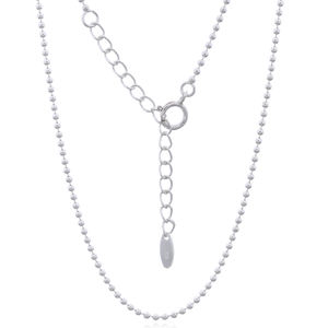 Delicado Collar de Plata de Ley con Cuentas Lisas de 1.2 mm - Product Image 2