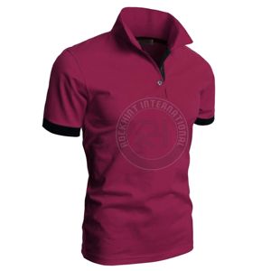 Polo en coton uni pour homme, tissu doux et respirant, manches courtes, idéal pour le bureau, les occasions décontractées et les week-ends. - Product Image 3