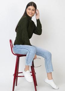 Pull col roulé en maille épaisse élégante de qualité supérieure, maille extensible premium, au meilleur prix - Product Image 5