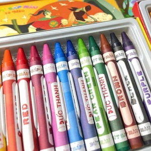 12 Colored Bulk Washable <b>Crayons</b> Set for Children School Use - Product Image 6