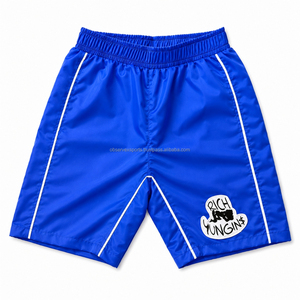 Shorts coupe-vent pour hommes, été, polyester, décontractés, taille élastique, cargo, polyester, shorts en nylon personnalisés pour hommes avec poches - Product Image 3