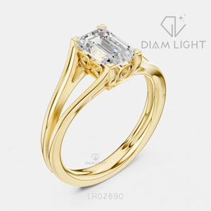 Bague de fiançailles en or blanc 14 carats avec diamant de laboratoire de 1,01 carat, coupe radiante, bague de mariée, certifiée IGI, bijoux fins, cadeau pour femme - Product Image 6