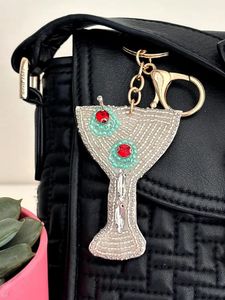 Beautiful Handcrafted Embroidered Beaded <b>Keychain</b> Stylish Bag Charm and Key Holder Gift - Product Image 5