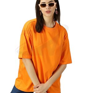 T-shirt court personnalisé OEM pour femme en jersey de soie/coton, respirant, séchage rapide, haute qualité, décontracté pour l'été, vente en gros - Product Image 3