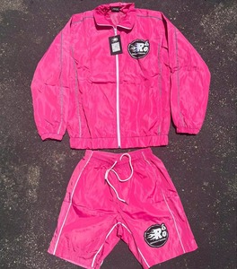 Conjuntos de Pantalones Cortos con Cierre y Chaqueta de Manga Larga con Estampado Personalizado, Conjunto Deportivo de Pantalones Cortos Cortavientos de Poliéster y Nailon para Hombre - Product Image 5