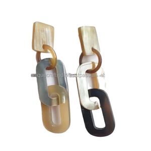 Pendiente de cuerno de cadena larga disponible al por mayor, joyería natural con diseño elegante y moderno para accesorios de moda llamativos para mujer - Product Image 6
