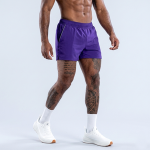 กางเกงขาสั้นผู้ชายยอดนิยม แห้งเร็ว เหมาะสำหรับวิ่งและออกกำลังกาย มีกระเป๋า ระบายอากาศได้ดี พร้อมแถบตัดสี - Product Image 2