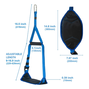 Sangles abdominales rembourrées professionnelles pour barre de traction, robustes avec anneaux en D, pour entraînement de la force du tronc et exercices de levage des genoux et des jambes - Product Image 3