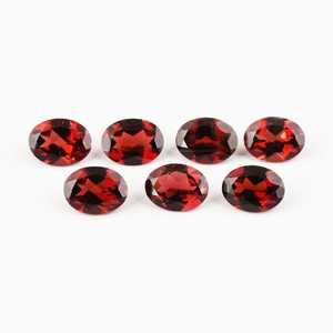 Garnet rouge naturel ovale facetté, calibré, certifié, non traité, prêt pour la sertissage de bijoux - Product Image 6