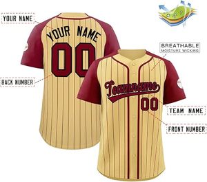 Camiseta de Béisbol Personalizada para Hombre y Mujer, Camisetas de Béisbol con Rayas, Nombre y Número Bordados, Logotipo, 100% Poliéster, Absorbe la Humedad - Product Image 2