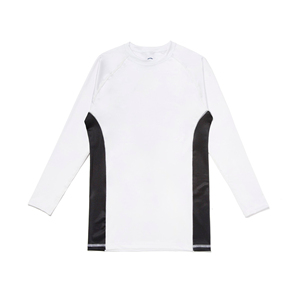 T-shirt d'entraînement MMA à manches longues pour homme, noir, jaune, orange, color-block, séchage rapide, coupe ajustée, haut athlétique pour les arts martiaux mixtes - Product Image 2