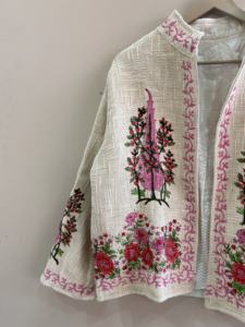 Veste en coton TNT imprimée à la main, style bohème, pour femmes - Product Image 5