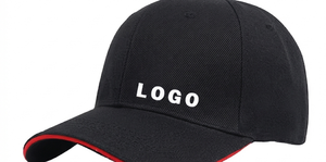 Gorra de Béisbol ZESHAN ZAFAR Negra de 6 Paneles con Logotipo Blanco Bordado en la Parte Delantera, Ajustable en la Parte Trasera, Unisex, 100% Algodón, Estilo Casual, Hebilla Metálica - Product Image 3