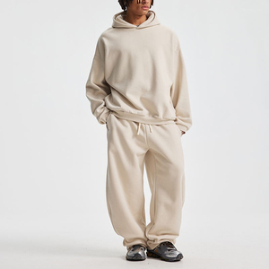 Conjunto Deportivo Informal para Hombre, Corte Holgado, Cálido, para Uso Diario al Aire Libre, Tejido Grueso y Suave, Opciones de Sudadera Plegable - Product Image 2