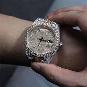 Reloj de Pulsera de Lujo con Diamantes de Moissanita, Estilo Hip Hop, Totalmente Cubierto de Piedras, para Hombre - Product Image 2