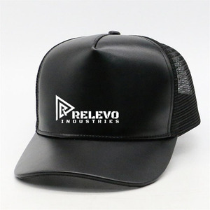 Casquette Trucker Effet Cuir avec Dos en Maille Réglable, Chapeau Snapback Personnalisable, Casquette Décontractée Streetwear - Product Image 4