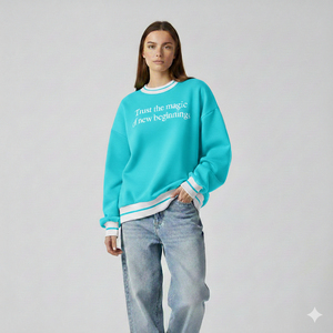 Sweat-shirt surdimensionné à col montant pour femme, fait main, tie-dye, motif unique, couleur unie, coupe ample, style col montant, pour femmes - Product Image 3