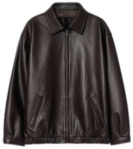 Chaquetas de cuero para hombre estilo High Street de última moda, con logo frontal, bajo MOQ, precio mayorista, para venta en línea. - Product Image 3