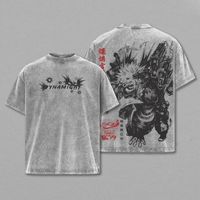 T-shirt vintage surdimensionné pour homme, imprimé sur mesure, design vierge, délavé à l'acide, 100% coton lourd (220g), anti-plis
