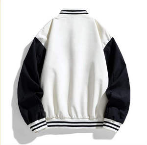 Chaqueta estilo Letterman de tela suave con cierre de broches, estilo cómodo para moda urbana, uso al aire libre y uso diario. - Product Image 2