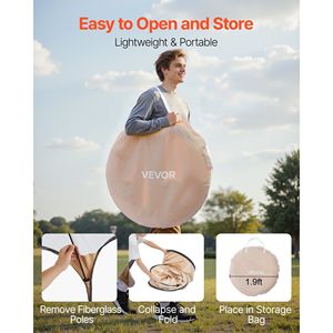 47x47 in Clear <b>Bubble</b> Pop-up Sports Tent Waterproof Outdoor Pod Floor Mat with <b>Top</b> Cover Garden Igloo for 1 Person - Product Image 6