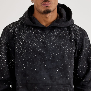 Survêtement léger coupe classique pour homme, coupe-vent, avec strass, en coton épais 100% chaud - Product Image 2